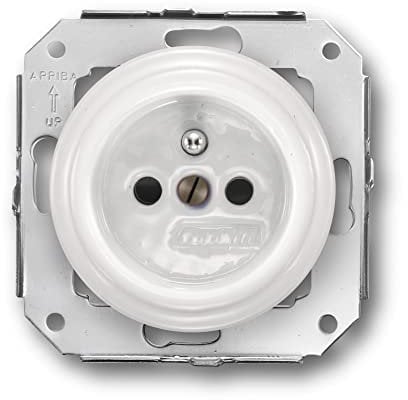 FONTINI - GARBY COLONIAL - Prise 2P+T 16A 250V Porcelaine blanche Réf. 31208173