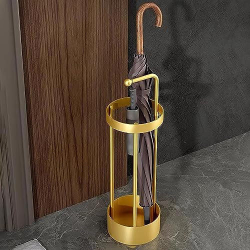 Steel Umbrella Stand, umbrella stand, entryway organizer, metal umbrella holder, Premium Steel Umbrella Stand Organizer for Entryway - Space Saving, Durable & Stylish for Home & Office Use gold