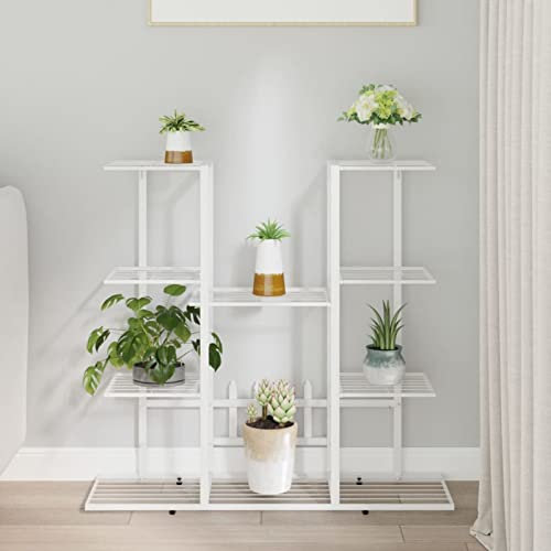 Camerina Jardinière 94,5x25x89 cm Blanc Fer,Jardinières,Jardinieres Exterieur,Bac Jardiniere,Bac à Fleurs Extérieur,Jardinieres Balcon