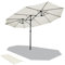 VOUNOT® Sombrilla Parasol Rectangular, Sombrillas Jardin Grandes para Terraza Playa Piscina Mercado Patio Exterior, 460 x 270 cm, Protección Solar UV50+, Doble Beige