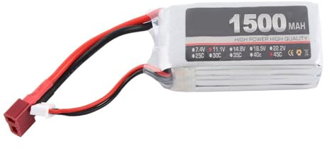 Batterie Lipo 1500 MAh 11,1 VBatterie Lipo 1500 MAh 45C 3S 11,1 VBatterie Lipo 1500 MAh 11,1 V, Batterie Lipo pour Avion RC Li XH Balance Plug Puissant Véhicule contrôlé à