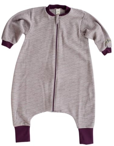 Lilano, Schlafsack mit Bein und langen Ärmeln, 70% Wolle (bio), 30% Seide, 210 gr./m² (Beere, 74-80)