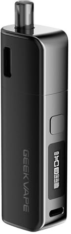 GEEKVAPE Soul Kit -4ml Kit, Long Lasting 1500mAh Battery, 5-30W, MTL & RDTL Vaping, Variable Wattage Mode, Button & Inhale Activated, Adjustable Airflow, 0.69” Screen (Black)