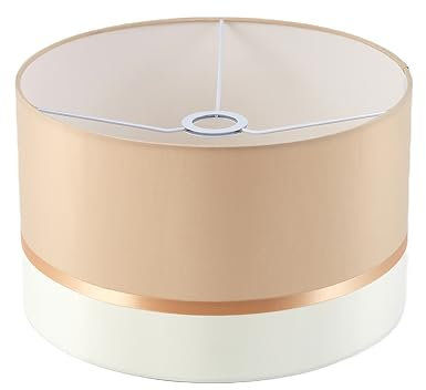 Abat-Jours À Deux Couleurs 40cm Beige Pour Lampes De Table suspension de Sol Pour Salon Chambre, E27 & E14 Max 60W Par Stella & Mag Creative