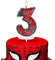 ALLAVA Kerzen Geburtstag 3, Geburtstagskerzen Zahlen, Kerze 3 Geburtstag Junge Mädchen, Spider Deko, Geburtstagskerze für Kindergeburtstag Babyparty Halloween Party Dekoration (Spider, 7,5cm)