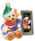 Krebs Glas Lauscha - Christbaumschmuck/Weihnachtsbaumanhänger aus Glas - Großer Bär - Farbe: Braun/Blau - Motiv: mit Anorak - Größe: 12 cm