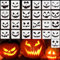 WOFEU 25 Stück Halloween Kürbisse Gesicht Schablonen 15x15cm, dekorative Malerei Schablonen wiederverwendbare Kunststoff Zeichnung Vorlage für DIY Kürbis Schnitzen, Holz, Wände Kunst Dekor