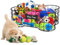Ctomche Metal Dog Toy Box,Dog Toy Basket Bone Shaped Dog Toy Storage Bin,Wire Storage Baskets Puppy Toy Basket Pet Toy Organiser Boxes Cat Toy Chew-Proof-Pet Storage Box for Leashes, Blankets,Toys