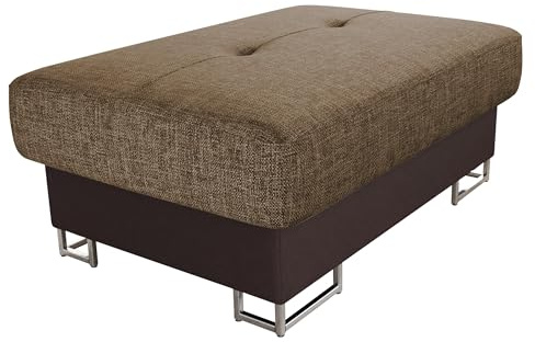 Mirjan24 Polsterhocker Cotere, Hocker, Sofahocker, Moderner Sitzhocker, Sitzbank, Pouf, Fußbank, Farbauswahl (Soft 066 + Lux 03)
