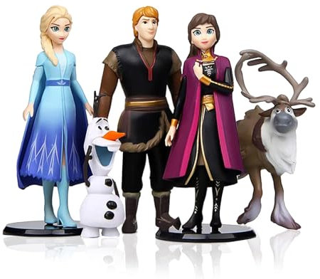 Frozen Cake Toppers, 5pcs Frozen Figures Set, Frozen Cake Toppers Frozen Cake Decorations, Elie&Eason Frozen Figures Cake Toppers Birthday Decorations Party Supplies