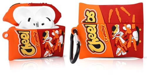 LEWOTE Kompatibel mit Apple Airpods 4 Case schützende lustige Nette Slim Candy Cartoon Cover Abdeckung mit Schlüsselbund (Cheeto)