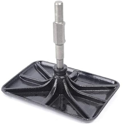 Jack Hammer Compactor Plate, Steel Tamper Shank Rammer And Plate Snoring Tablet for 65, 95, And 125 Electric & Petrol Picks Black,1