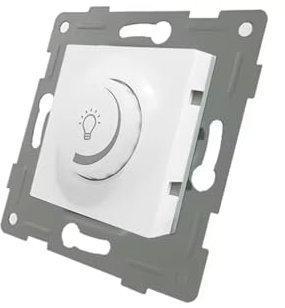 VoltShine Dimmer - Einbaudimmer für LED-Lichter, weiß, ermöglicht Einstellung der Lichtstärke, kompatibel mit verschiedenen Arten von LEDs. *
