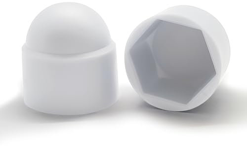 Drenky Cache-écrous M8, Pour Clé De 13 mm, Cache Ecrou Plastique Capuchons De Protection Cache Boulon Pour Recouvrir Les écrous et Les Têtes De Vis Hexagonales, 25 Pièces, Blanc