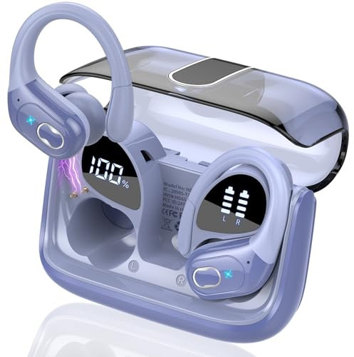 AI Language Translation Earbuds Real Time, 3-in-1 Translator Earbuds with 6 Translation Modes/164 Language, 75H Bluetooth 5.4 Headphones Translating Device for Travel/Business//Leaning, Purple Blue
