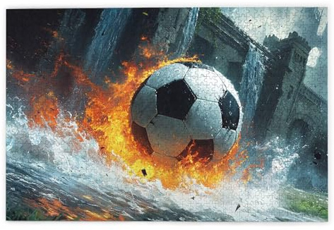 Puzzle 1500 Teile, Fußball Puzzle 1500 Teile Erwachsene, Holzpuzzle Erwachsene, EIN Herausforderndes Rätsel, Puzzlespiele für Die Ganze Familie, Holzpuzzle für Zimmer Deko Wohnzimmer, Geschenke, C-68