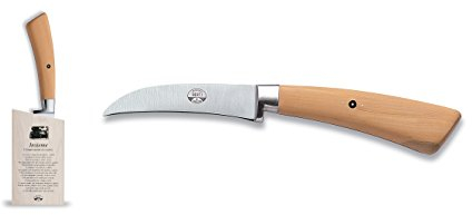 Coltellerie Berti - Insieme - Spelucchino curvo - Ceppo magnetico + coltello cucina forgiato (brevettato)