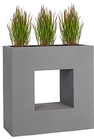 Pflanzwerk® Pflanzkübel Vista Grau 66x66x28cm *Frostbeständiger Blumenkübel* *UV-Schutz* *Qualitätsware*