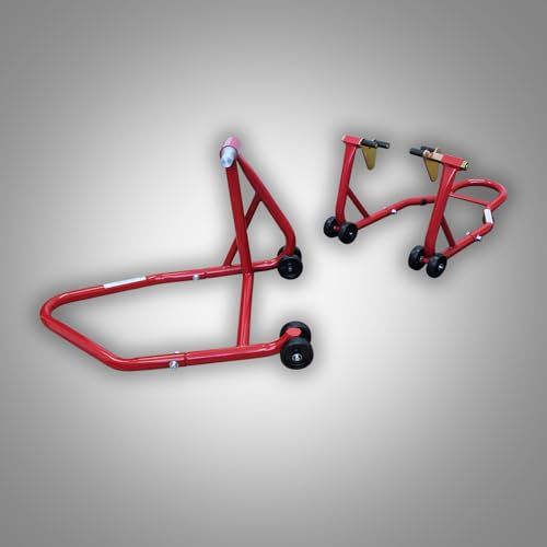 ESTW RicambiWeiss Einarm Ständer Montageständer Set Hinterrad + Vorderrad Motorradständer Kit kompatibel mit Triumph Daytona 955i 1999-2006
