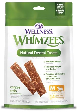 Whimzees Veggie Strip Dog Potato Treats Natural Low Fat Gluten Free Vegetarian