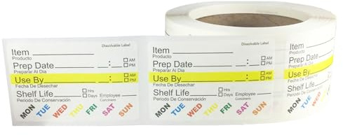 InStockLabels Dissolvable Food Rotation Labels, 2 x 3 Inch, 500 Labels