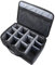 HMF 18442-02 Borsa universale per fotocamera, per obiettivo e fotocamera reflex, valigetta fotografica con scomparti personalizzabili | 44 x 28 x 18 cm | Nero