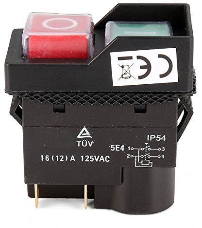 C-FUNN 125V Kjd17 Ip54 Interruttore 4 Pin No-Tensione Interruttore di Sblocco in Plastica