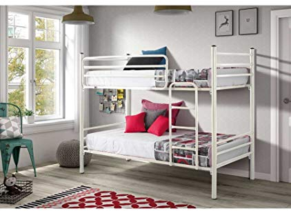 Metall-ETAGENBETT Polar - Weiss - 80 x 180 - Ohne Bettkasten