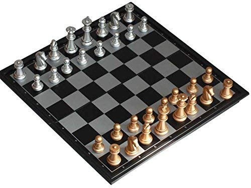 Xrten Reise Schachspiel, Klein Schach mit Faltbarem Schachbrett für Kinder und Erwachsene Schach 25 x 25cm