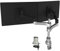 R-Go Tools Zepher 4 C2 nachhaltiger Doppel Monitor Arm, Tischhalterung, Justierbar, nachhaltiger Doppel Monitor Arm, 8 kg Tragkraft, schwarz/silber, geringer CO2 Fußabdruck