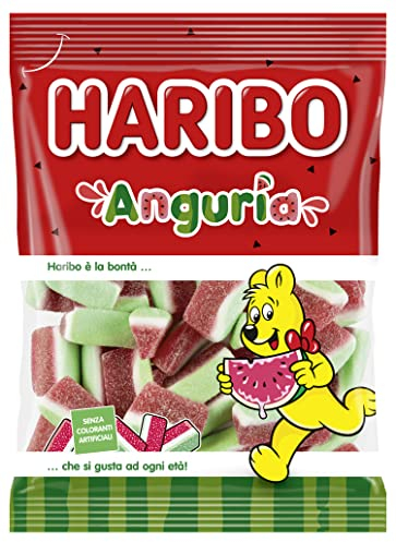 Haribo Anguria, Caramelle Gommose, Gusto Frutta, Ideali per Feste e Dolci Momenti di Relax - 175gr