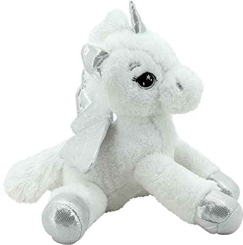 Sweety Toys 11711 Einhorn Plüschtier Kuscheltier, Weiss, 34 cm
