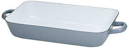 Riess, 0046-065, Bratpfanne 33x20cm, PURE GREY, Emaille, Vol. (rec.): 2,7 Liter, Made in Österreich, LBH: 40,8x20,6x5,9cm, 0,882kg, Bratpfanne, Emailliert, Kratzfest, Ofenfest
