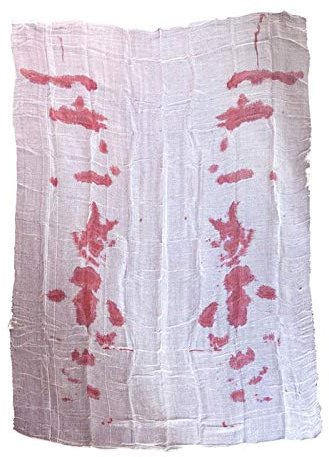 PAPSTAR NEU Tischdecke Leichentuch mit Blutflecken, 152x213 cm
