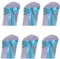 CHENGZI 6 Stück Party Dekoration Satin Stuhl Schärpen, Satin Fliege Weiche Stuhlschärpe Schleife Band für Hochzeit, Bankett, Geburtstag, Event Dekoration (Hellblau)