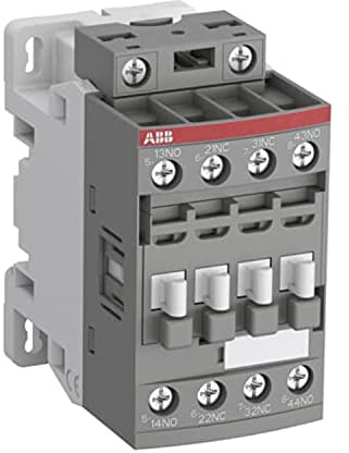 Kontaktblock NFC31E-84, 3 Zusatzkontakte NO und 1 Hilfskontakt NC, 110 V, 50 Hz-110 – 120 V, 60 Hz, grau, 7,7 x 4,5 x 8,6 cm (1SBH131001R8431)