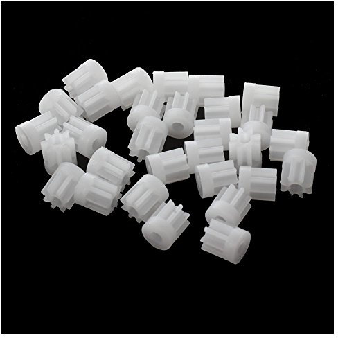 30 Stueck 0.5 Modul 8 Zaehne Zahnrad Kunststoff fuer 2mm Spielzeug Motorwelle