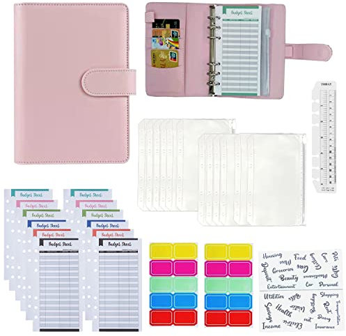 Kostenbudgetb?gen, Etikettenaufkleber und Regel,30 pcs A6 Budget Binder¡ê?Geldumschl?ge f¡§1r die Budgetierung