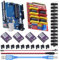 DAOKAI CNC Shield V3.0 CNC Erweiterungsplatine 3D Drucker Kit mit Entwicklungsplatine, DRV8825 Schrittmotortreibermodul, Überbrückungskappe, Druckerkabel, Gleichstromkabel, Endschalter, Netzschalter