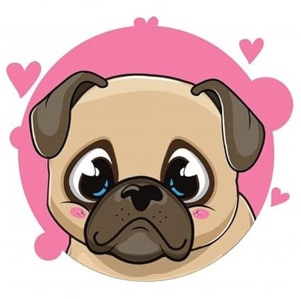 Hunde-Cartoons-Waffel, für Dekorationen und Kuchen, aus essbaren Scheiben, Cake Design (03)