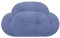 JYCRA Lot de 4 Sets de Table Tissés Ovales Dessous de Table Sous Assiette - 45,7 cm - Lavables - Antidérapants - Résistants à la Chaleur - Durables - Pour la Maison et les Vacances - Bleu