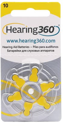360 pilas modelo 10 amarillo (PR70) – 60 paquetes de 6 baterías para audífonos 1,45 V – Pilas acústicas Rayovac Varta Extra