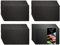 eGenuss 24 Assiettes à dessert en ardoise pour restaurants | Plateau de service professionnel en ardoise 30x20 cm