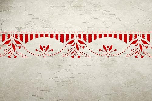 Wandschablone Motiv 10518, Ornament Bordüre, wiederverwendbar aus Kunststoff, historisches Motiv