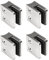 PRIOstahl Glashalter 4 Stück Glasklemmen Klemmhalter Glasplattenhalter Eckig 45 x 45 x 25-27 mm Anschluss: 42,4 mm für Glas 3 mm Geländer Treppengeländer Balkon aus Edelstahl V2A
