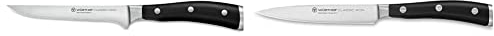 WÜSTHOF Classic Ikon Ausbeinmesser 14 cm & Classic Ikon Gemüsemesser 12 cm, Schwarz
