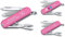Victorinox Couteau de Poche Classique SD Avec Demande Impression Sur Coque I Cadeau pour Hommes Femmes I Cadeaux Pour Anniversaire I Suisse Personnalisé 7 Fonctions 0.6223 (lumière rose)