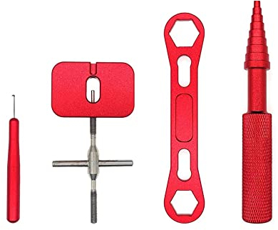 huanzhi Reparatur-Set für Angelrolle zum Entfernen von Angelrollen, Kugellager, Wartungsspule, Demontage, Schlüssel, Angelwerkzeuge, Rot
