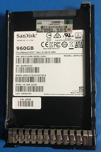 Hewlett Packard Enterprise DRV SSD 960GB SFF SATA MU SC, P02076-001