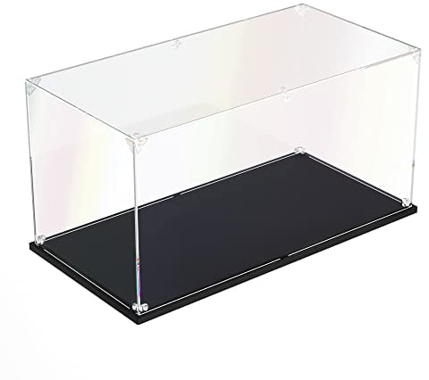DOFOPO Vitrine für Modellauto Lego Staubdichte Schaukasten Vitrine für Action Figuren und Sammlerstücke Transparente Display Box 40 x 20 x 20 cm